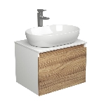 Комплект для ванной, 3 предмета (Тумба подвесная Bau Blackwood 60 + Раковина BAU 59х40, Смеситель высокий Hotel Still, нерж. сталь), фото4