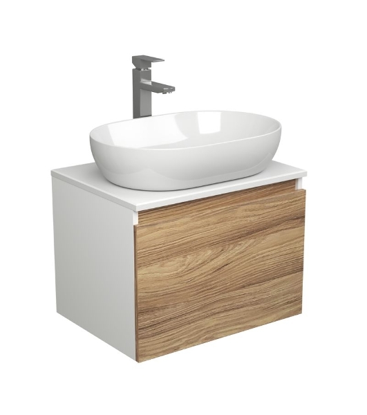 Комплект для ванной, 3 предмета (Тумба подвесная Bau Blackwood 60 + Раковина BAU 59х40, Смеситель высокий Hotel Still, нерж. сталь)
