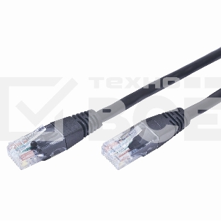 Патч-корд FTP Cablexpert кат.6, 1м, литой, многожильный (черный)