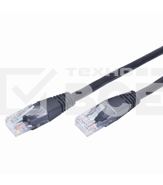 Патч-корд FTP Cablexpert кат.6, 1м, литой, многожильный (черный)