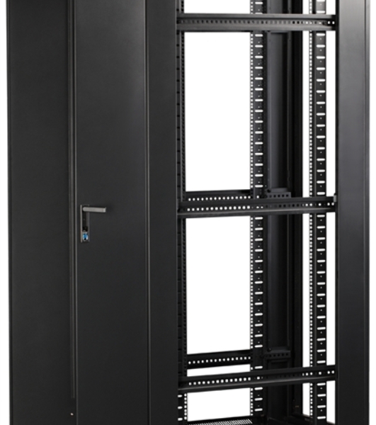 Шкаф 19' Business, 37U 600x800, черный, передняя дверь стекло, задняя дверь распашная металл