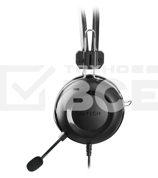 Наушники с микрофоном A4Tech HU-35 черный 2м накладные USB оголовье