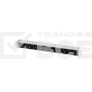 Блок розеток Rem-10 без шнура с инд., 9 Sсhuko, вход IEC 60320 C14, 10A, алюм., 19