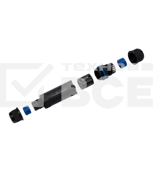 Кабельный коннектор I-образный (3PIN 0,5-2,5мм2) IP68 Rexant