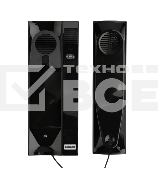 Трубка домофона с индикатором и регулировкой звука RX-320, черная Rexant