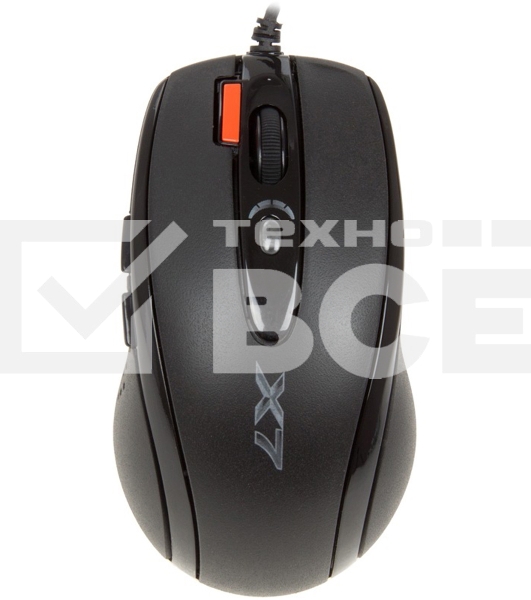 Мышь проводная A4Tech X-710BK черный, 2000 dpi, USB, кнопки - 7
