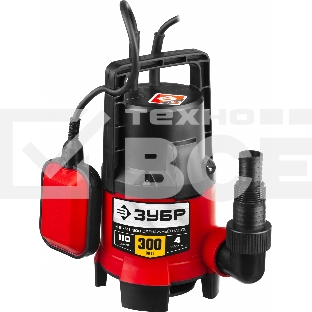 Дренажный насос ЗУБР для грязной воды, 300 Вт НПГ-М1-300