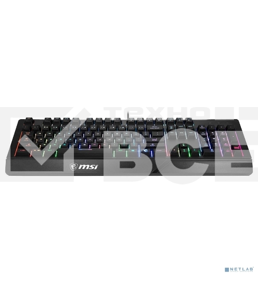 Клавиатура MSI VIGOR GK20 RU черный USB Multimedia for gamer LED (подставка для запястий)
