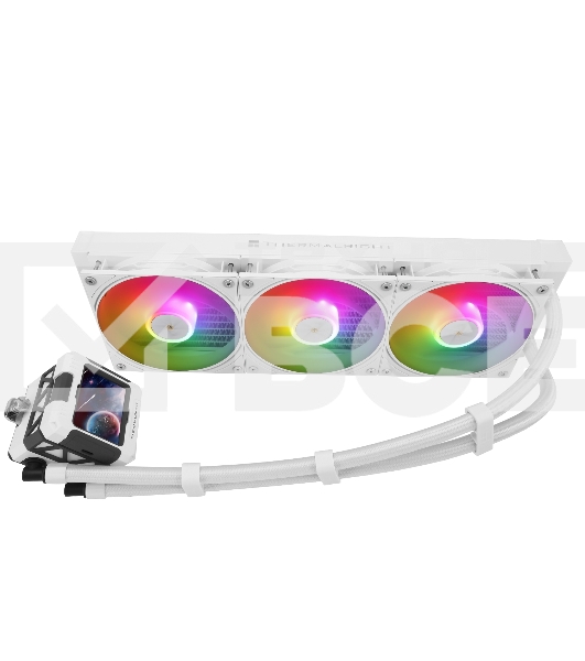 Система водяного охлаждения Thermalright Frozen Warframe 360 ARGb Soc-AM5/AM4/1200/1700/1851 белый 4-pin 29.8dB Al LCD Ret (F-WFRAME-360-WH-ARGb)