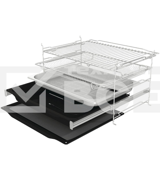 Встраиваемая электрическая духовка Gorenje BFS6148B, объем 77 л, макс. температура 230 градусов, сенсорное/поворотное управление, Wi-Fi, пар (FullSteam), сувид, AirFry, автоматические программы, телескопические направляющие на одном уровне, термощуп, динамическая система охлаждения, многоуровневое приготовление, PerfectGrill, энергоэффективность А+, черный