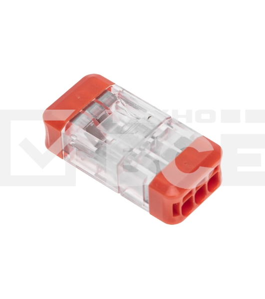 Экспресс-клемма Rexant СМК 2273-203R проходная разъемная 3 полюса 0,5-2,5 мм² (блистер 5 шт/уп)