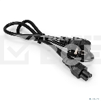 Кабель питания ноутбуков ExeGate Special PC5-7,5S (Евровилка Schuko->C5, 3*0.75мм2, CCA, черный, 0.75м), фото4