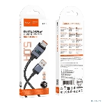 Кабель USB2.0 Hoco AM/Type-C, 5А, с дисплеем, X118, 1м, черный, коробка, фото5