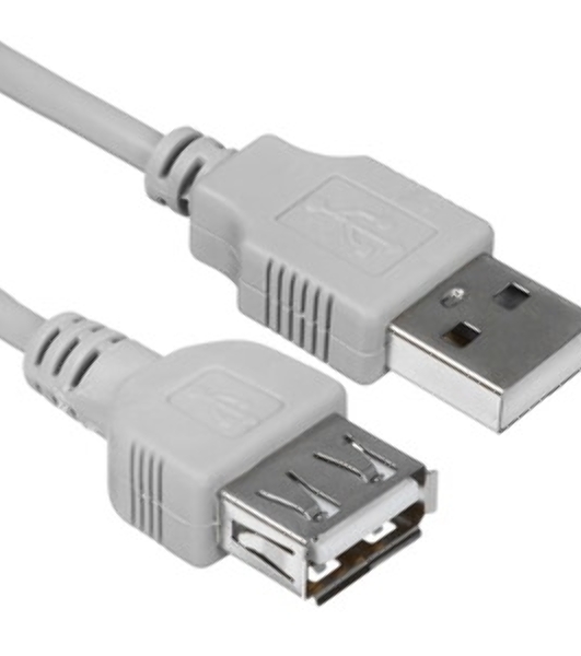 Кабель-удлинитель USB2.0 Cablexpert CC-USB2-AMAF-75CM-N, AM/AF, медь, Pro, 75 см, серый, пакет