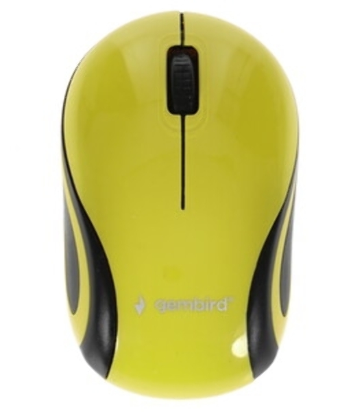 Мышь беспроводная Gembird MUSW-615 желтый, 1200 dpi, радиоканал, USB, кнопки - 3