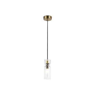 Светильник Ambrella light LH56111 BK/BS/CL черный/латунь/прозрачный E14 max 40W D65*1500