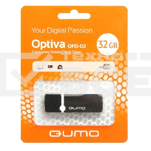 Флэш Диск USB 2.0 QUMO 32GB Optiva 02 Black QM32GUD-OP2-black