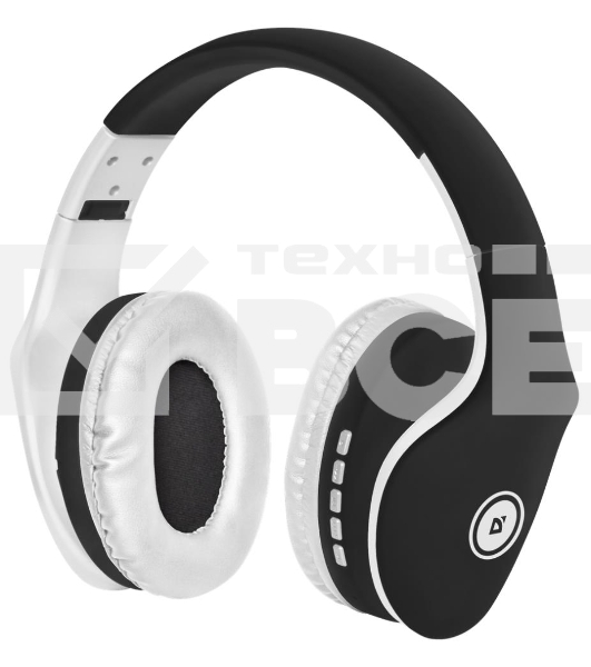 Беспроводные/проводные наушники Defender FreeMotion B525 черный/белый, накладные, Bluetooth + проводной, до 8 ч