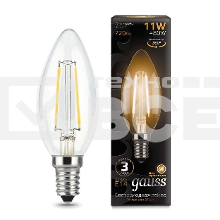 Лампа светодиодная Gauss LED Filament Свеча E14 11W 720lm 2700К 1/10/50