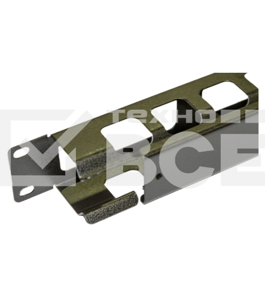 Кабельный организатор Hyperline CM-1U-ML-COV с металлическими кольцами и крышкой, 19