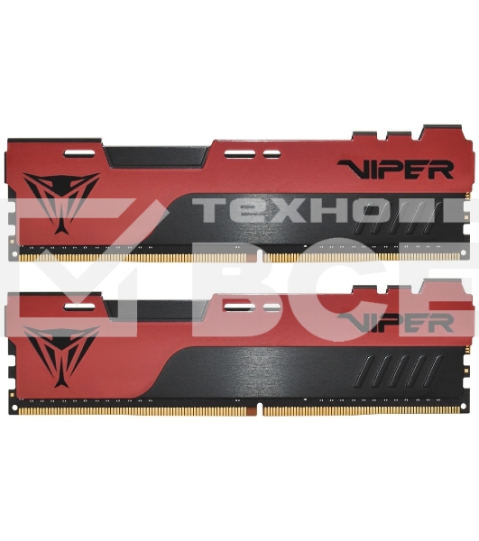 Оперативная память Patriot Viper Elite II, DDR4, 64GB (2x32 GB), 3200 MHz, CL18, радиатор, красный/черный