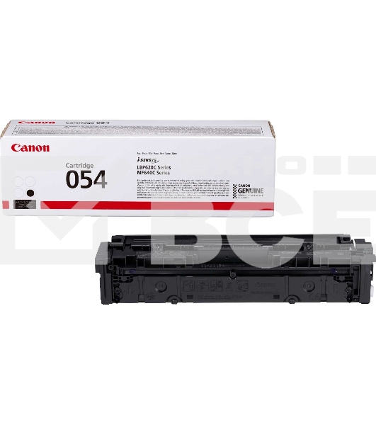 Тонер Картридж Canon 054 BK 3024C002 черный (1500стр.) для Canon MF645Cx/MF643Cdw/MF641Cw/LBP623Cdw/621Cw