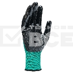 Перчатки полиэфирные Palisad с черным нитрильным покрытием, размер 9, 13 класс вязки, фото3