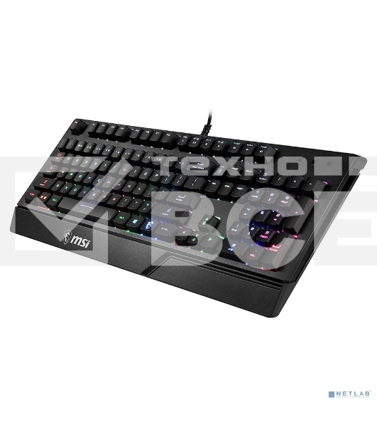 Клавиатура MSI VIGOR GK20 RU черный USB Multimedia for gamer LED (подставка для запястий)