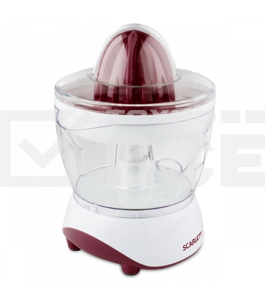 Соковыжималка цитрусовая Scarlett SC-JE50C06 25Вт рез.сок.:700мл. белый/коричневый