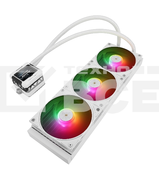 Система водяного охлаждения Thermalright Frozen Warframe 360 ARGb Soc-AM5/AM4/1200/1700/1851 белый 4-pin 29.8dB Al LCD Ret (F-WFRAME-360-WH-ARGb)
