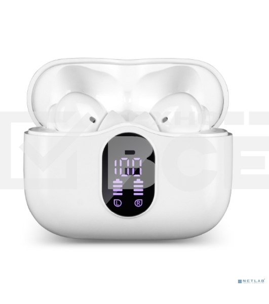 Беспроводные внутриканальные наушники с микрофоном Sven E-310B, белый (Bluetooth, TWS, ANC, ENC, APP)