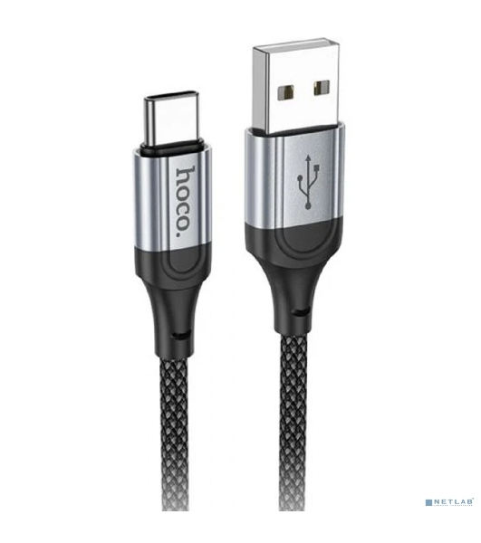 Кабель USB2.0 Hoco AM/Type-C, 3А, X102, 1м, черный, коробка