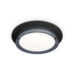 Комплект встраиваемого светильника Ambrella light XC8051007 SBK/PPH черный песок/графит полированный GX53 (C8051, N8133)