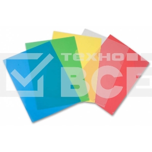 Папка-уголок Бюрократ Economy -E100A тисненый A4 пластик 0.10мм ассорти