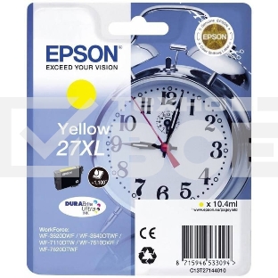 Картридж струйный Epson 27XL T2714 (C13T27144022/C13T27144020) желтый, 10,4 мл. (1100 стр.), для WF7110/7610/7620