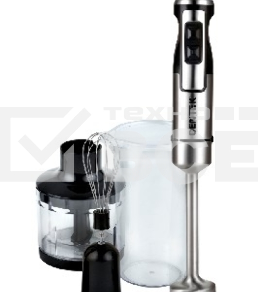 Блендер Centek CT-1338 (черн/сталь) 1300Вт DC мотор, РЕГУЛЯТОР МОЩНОСТИ сLED, стакан, чоппер, венчик