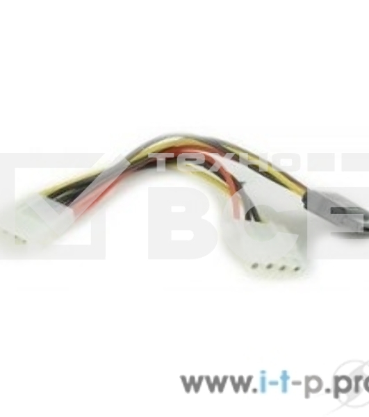 Кабель питания SATA Gembird/Cablexpert CC-SATA-PSY2, 15см, molex 4pin/molex4pin+sata 15pin, на 2 устр.