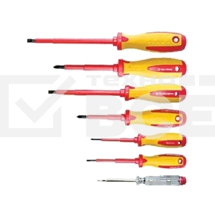 Набор отверток Matrix диэлект.до 1000в проб.эл. - до 250в двухкомп.рукоятки (7шт.)