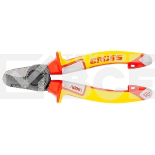 Кабелерез Gross 17725 диэлектрические рукоятки до 1000в трехкомпонентные рукоятки 160 мм