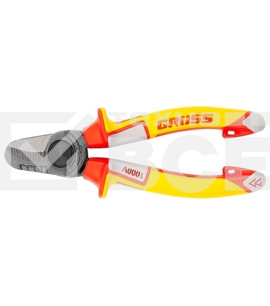 Кабелерез Gross 17725 диэлектрические рукоятки до 1000в трехкомпонентные рукоятки 160 мм