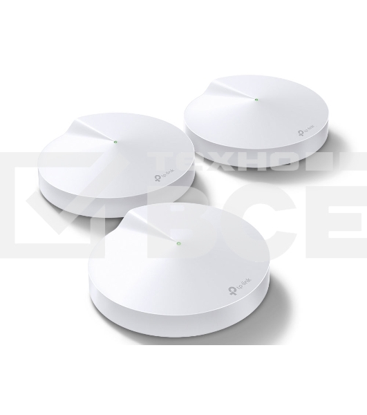 Маршрутизатор TP-Link TP-Link DECO M5(3-PACK) AC1300 Домашняя Wi-Fi система, чипсет Qualcomm, два диапазона (Dual-Band), поддержка стандартов 802.11ac/a/b/g/n, 717 МГц четырехъядерный процессор, Bluetooth 4.2, 2 гигабитных порта Ethernet, 1 порт USB Type-