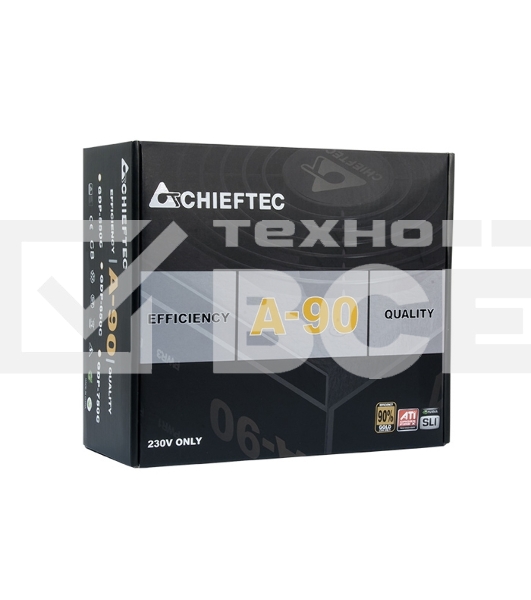 Блок питания Chieftec, GDP-750C, 750Вт, 140мм, модульный, черный