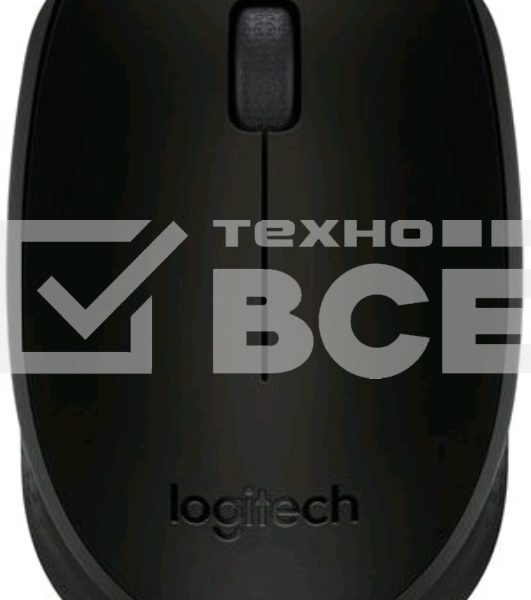 Мышь беспроводная Logitech B170 черный, 1000 dpi, радиоканал, USB, кнопки - 3