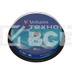 Диск CD-R Verbatim 700Mb 52x Cake Box (10шт) (43437), фото4