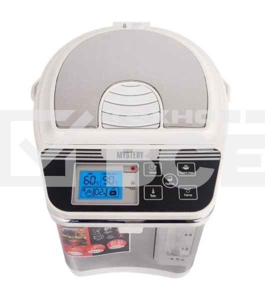 Термопот Mystery MTP-2442 4.5л. 700Вт серебристый/белый