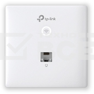 Точка доступа TP-Link Omada AC1200 wireless MU-MIMO Gigabit wall-plate Access Point, 1 Gigabit downlink port, 1 gigabit uplink port, 802.3af/at PoE in, wall plate mounting, support standalone mode and controlled by Omada SDN controller (Software/hardware/