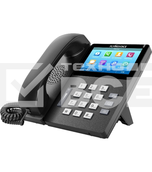 Телефон IP Flyingvoice FIP15G Plus черный (упак.:1шт)