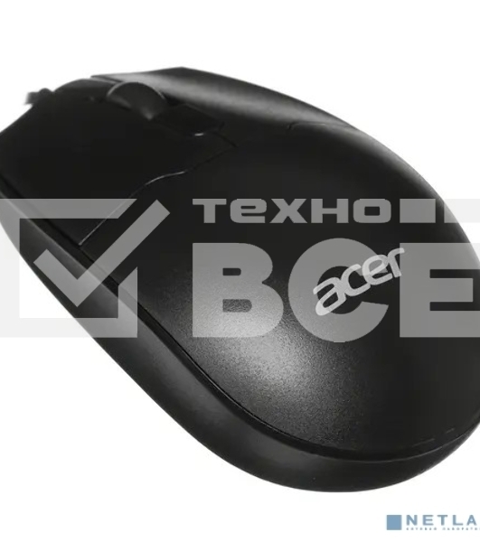 Мышь проводная Acer OMW126 черный, 1200 dpi, USB, кнопки - 3