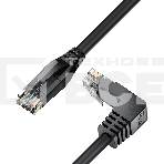 Патч-корд прямой 10.0m UTP кат.5e, черный, верхний угол, литой, ethernet high speed, RJ45, T568B, фото3
