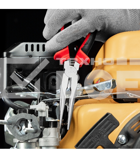 Длинногубцы прямые, 200 мм, хром-ванадий, двухкомпонентные рукоятки Matrix